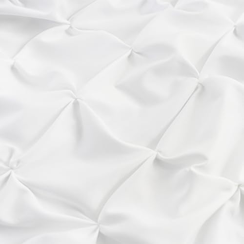 Pintuck Diamond Textured Thermal Insulated Window Curtains 52"W x 84"L - color: White, size: 52"W x 84"L (Pack of 2)