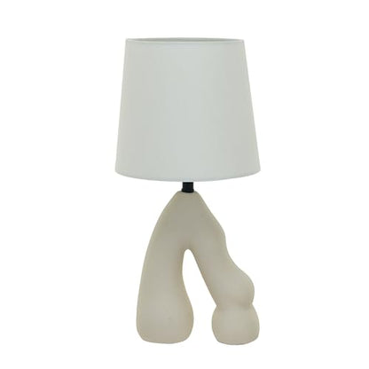 Bloomingville Ceramic Table Lamp with Volcano Finish, White