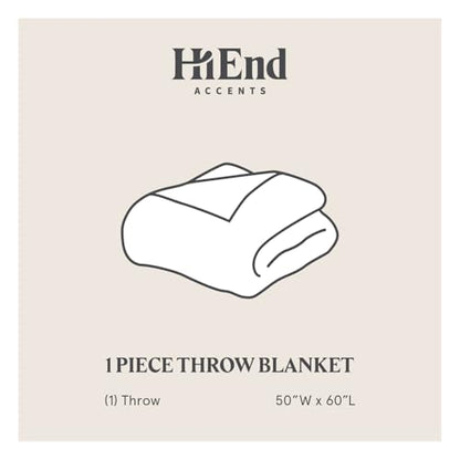 HiEnd Accents Teddy Umber 50x60 inch Boucle Throw Blanket - color: Umber, size: 50" x 60"