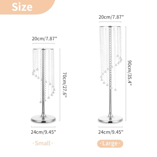 NUPTIO Tall Centerpiece for Table, Silver, 35.4", 10 Pcs - color: Silver, size: 10 Pcs 35.4 in