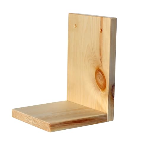 Daniel's Plants Indoor Plant Wall Gallery Shelf Kit | Midcentury Modern Wooden Shelves | Wall Mounted L Shaped Floating Plant Shelves | Solid Wood | 3 Pack (Natural - Unstained) - color: Natural - Unstained