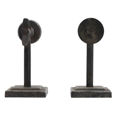Creative Co-Op Decorative Cast Metal Arrow Bookends, Bronze Finish - color: Bronze