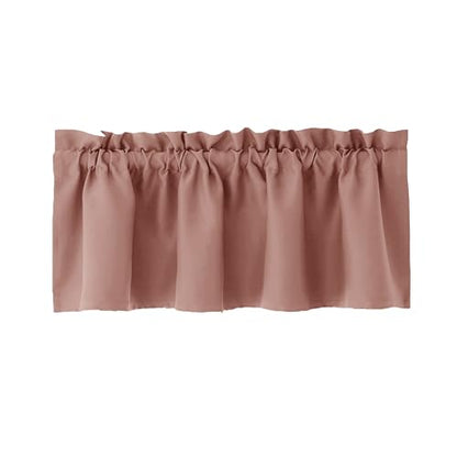 Hiasan Dusty Rose Valance Curtains for Window 42 x 12 Inches 1 Panel - color: Dusty Rose, size: 42"W x 12"L (Pack of 1)