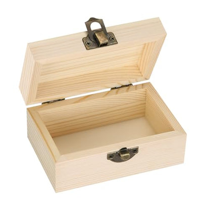 Small Unfinished Wooden Storage Box (Small 4.3 * 2.7 * 1.9 Inch) - size: Small 4.3*2.7*1.9 Inch