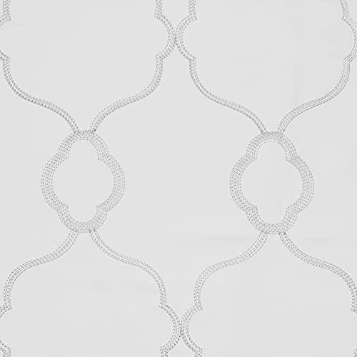 EXCLUSIVE HOME Belmont Embroidered Room Darkening Blackout Grommet Top Curtain Panel Pair, 52"x84", Winter - color: Winter, size: 52"W x 84"L (Pack of 2)