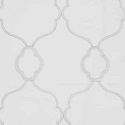 EXCLUSIVE HOME Belmont Embroidered Room Darkening Blackout Grommet Top Curtain Panel Pair, 52"x84", Winter - color: Winter, size: 52"W x 84"L (Pack of 2)