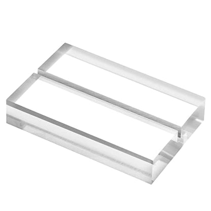 20 Pack 3" Clear Acrylic Sign Holder- 1/8" (3mm) Slot Acrylic Sign Stand for Display Table Numbers Wedding Signage, Perfect to Hold up 1/8" Thick Acrylic Sheets Table Signs