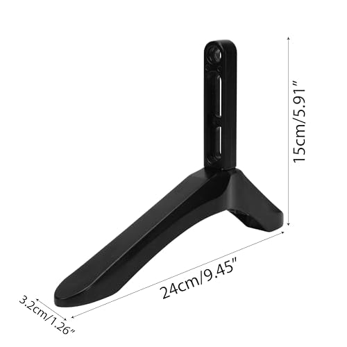 Universal TV Stand Base Fit for 32 to 65 Inches LCD LED TVs, Small Table Top Pedestal Monitor Riser, Steel Standing Legs Replacement, Desktop Mount Bracket with Holder, Screen Support for Home Use