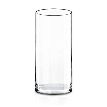 CYS Excel Clear Glass Cylinder Vase (H:9" D:4") Flower Vase Centerpieces Hurricane Floating Candle Holder - size: H-9" D-4"