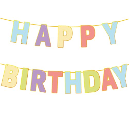 Happy Birthday Banner - Birthday Party Decorations for Home - color: Multicolor