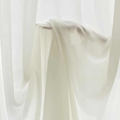 FMFUNCTEX Cream Sheer Curtains, 84 Inch, Rod Pocket, 2 Panels for Bedroom - color: Warm Cream, size: 52"W x 84"L (Pack of 2)