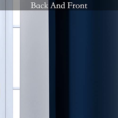 SimpleHome Ombre Blue to Grey White Curtains for Living Room 42Wx36L - color: Blue, size: 42"W x 36"L (Pack of 2)