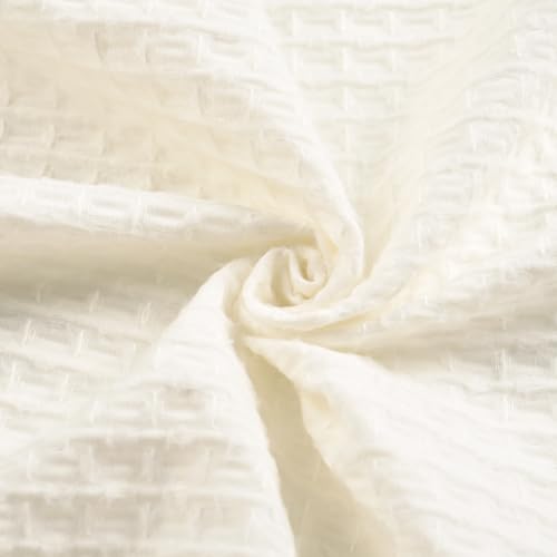 DOSLY IDÉES Farmhouse Rustic Spa Waffle & Cotton Valance, 52x18 Inch - color: Beige & Black Striped, size: 52"W x 18"L (Pack of 1)