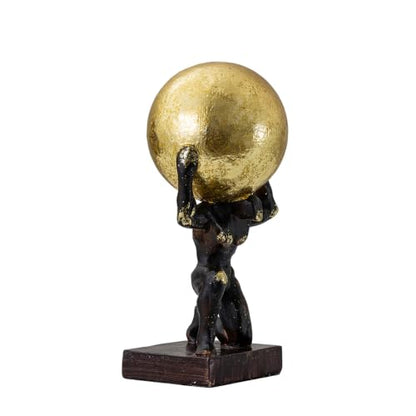 Lukitas Atlas Statue and Sculpture Kneeling Figurine Decor Resin 10.5'' - color: Kneel