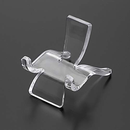 Hipiwe 10 Packs Acrylic Triangle Display Holder Rock Display Stand, Small - size: Small