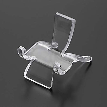 Hipiwe 10 Packs Acrylic Triangle Display Holder Rock Display Stand, Small - size: Small