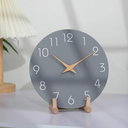 Mosewa Wall Clock 8" Battery Operated Silent Non-Ticking Simple Modern - color: C_gray, size: 8 Inch