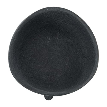 Creative Co-Op Boho Terracotta Footed Planter, Matte Black - color: Slate Grey, size: 3.5"