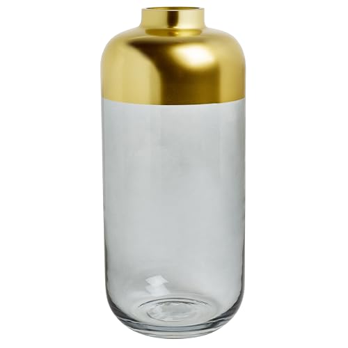 Mikasa Grey Gold Bud Vase 7.5 Inches, Decorative Flower Vase for Home Decor, Tabletop Centerpiece, Modern Living Room & Wedding Accent