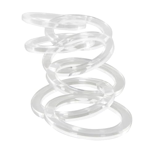 Deco 79 Acrylic Plastic Chain Decorative Sculpture Circular 7 Link Home Decor Statue, Accent Figurine 21" x 0" x 5", Clear - size: 21" x 0" x 5"
