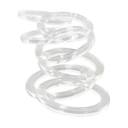 Deco 79 Acrylic Plastic Chain Decorative Sculpture Circular 7 Link Home Decor Statue, Accent Figurine 21" x 0" x 5", Clear - size: 21" x 0" x 5"