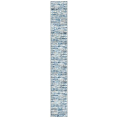 KOZYFLY Washable Long Runner Rug 2.6x18 Hallway Stair Rug Runner Blue Beige - color: Blue Beige, size: 2'8" x 18' (Runner)