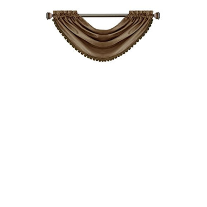 All Seasons Waterfall Window Valance, Antique Gold - 52"W x 36"L - color: Antique Gold