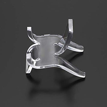 Hipiwe 10 Packs Acrylic Triangle Display Holder Rock Display Stand, Small - size: Small