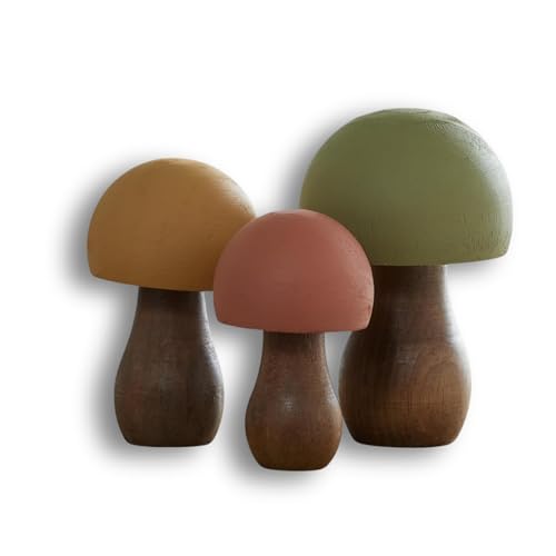 Your Heart's Content Wood Mushrooms, Set of 3 (Woodland Paint 3) - color: Woodland 3