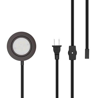 GETINLIGHT 2.75-Inch LED Puck Light, 1-Pack, 2700K, Bronze - color: Bronze, size: 1-puck light kit