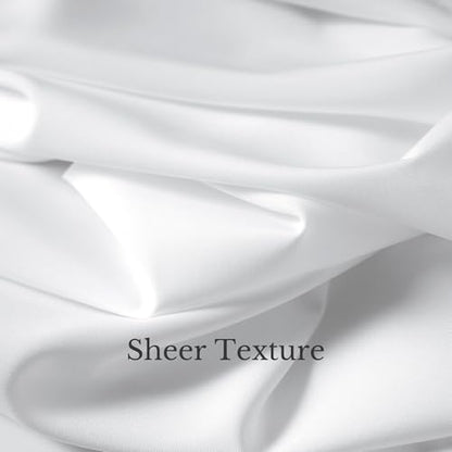 NICETOWN 2 Panels Privacy Sheer Cafe Curtains 26 x 30 Inches - color: Pure White, size: 26"W x 30"L (Pack of 2)
