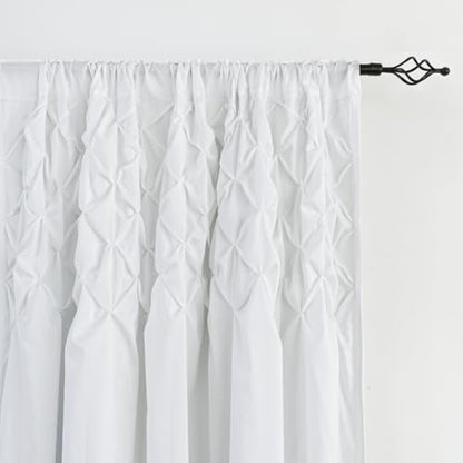 Pintuck Diamond Textured Thermal Insulated Window Curtains 52"W x 84"L - color: White, size: 52"W x 84"L (Pack of 2)