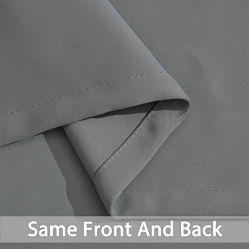 Yakamok Grey Room Darkening Curtains 84 inch Gray Sliding Door Drapes - color: Grey, size: 52"W x 84"L (Pack of 1)
