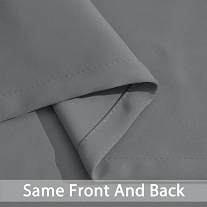Yakamok Grey Room Darkening Curtains 84 inch Gray Sliding Door Drapes - color: Grey, size: 52"W x 84"L (Pack of 1)