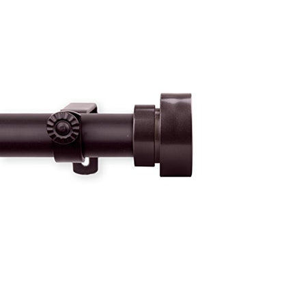 1 inch Side Curtain Rod 12-20 inch (Set of 2) - Mahogany - color: Mahogany