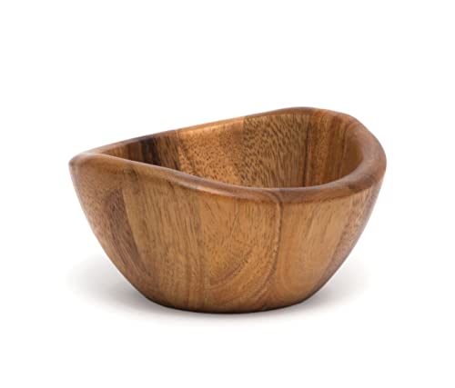 Lipper International Acacia Wave Serving Bowl for Fruits or Salads, Small, Single Bowl, 6 inches (D) x 3 inches (H) (Pack of 12) - size: 6 inches (D) x 3 inches (H) (Pack of 12)