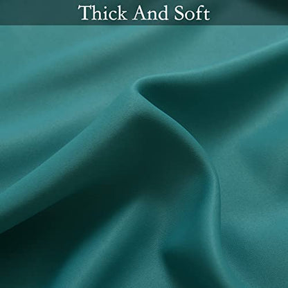 SimpleHome Teal to Grey White Ombre Room Darkening Curtains 63 Inch - color: Teal to Grayish White, size: 42"W x 63"L (Pack of 2)