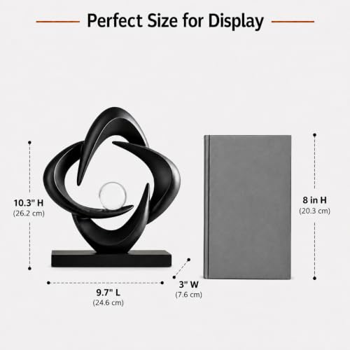 AWNR Modern Sculptures Living Room Shelf Decor Home Décor Accents - color: Black-a-a