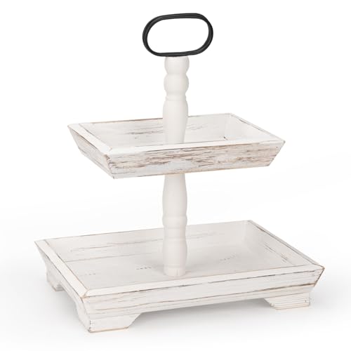 Tiered Tray Stand Farmhouse 2 Tiered