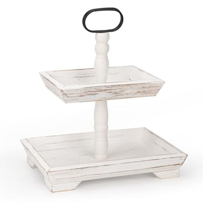 Tiered Tray Stand Farmhouse 2 Tiered