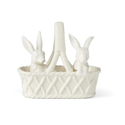 Lenox Wicker Creek Bunny Porcelain Easter Salt and Pepper Shaker Set - style: Salt & Pepper Set