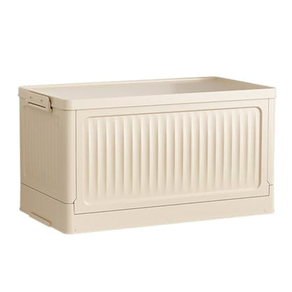 Foldable Storage Bin with Lid, 1‑Pack Beige – Collapsible Storage Box Organizer for Closet, Clothes, Toys, Books, Documents