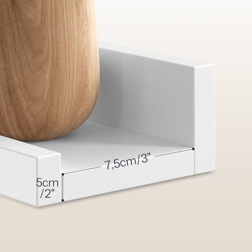 HOOBRO Floating Shelves, Wall Shelf Set of 3, 35.4 Inches Hanging Shelf - color: White, size: 35.4 Inches