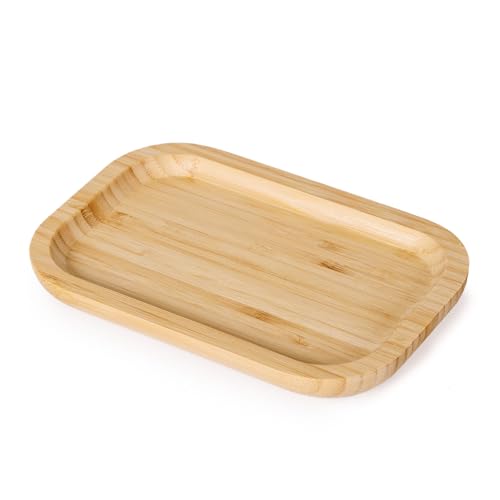Bamboo Vanity Tray, Bathroom Counter Tray, Toilet Paper Basket Storage for Toilet Tank, Bathroom, Kitchen Counter 7.8 x 5.1 x 0.8 inch - size: 7.9" x 5.1" x 0.8"