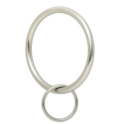 Ivilon Drapery Eyelet Curtain Rings - 2" Ring Loop for Hook Pins, Set of 14 - Brushed Nickel - color: Brushed Nickel, size: Set of 14 (2")