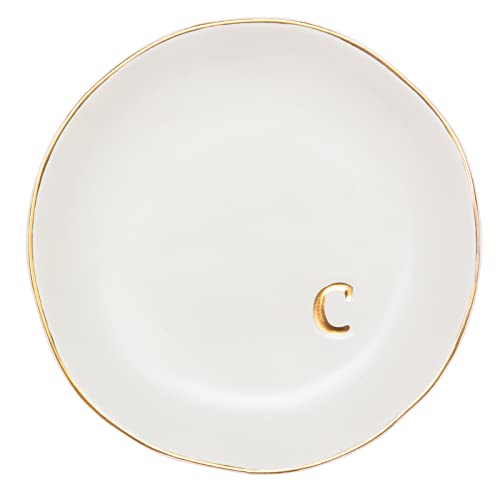 COLLECTIVE HOME Ceramic Jewelry Tray, Trinket Dish, Gifts for Women (C) - color: C