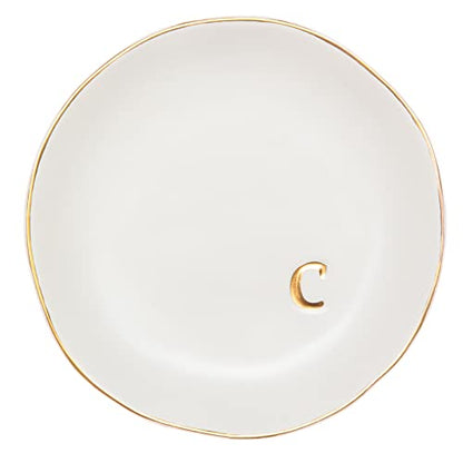 COLLECTIVE HOME Ceramic Jewelry Tray, Trinket Dish, Gifts for Women (C) - color: C