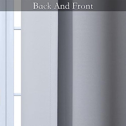 SimpleHome Ombre Black to Grey White Curtains for Living Room 42Wx45L - color: Black, size: 42"W x 45"L (Pack of 2)