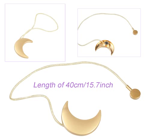 Magnetic Curtain Tiebacks Alloy Moon Curtain Holdbacks Silver/Gold Curtain Tie Backs Curtain Clips Ropes -Set of 2 - color: Gold