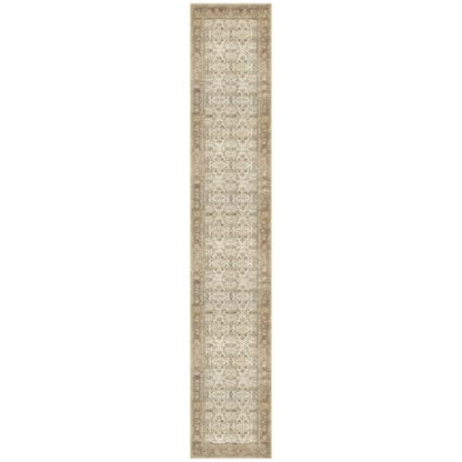 SIILOOM 2.6x14 Washable Runner Rug, Non Slip Area Rug for Hallway Kitchen - color: Beige/Brown, size: 2'7" x 14' (Runner)